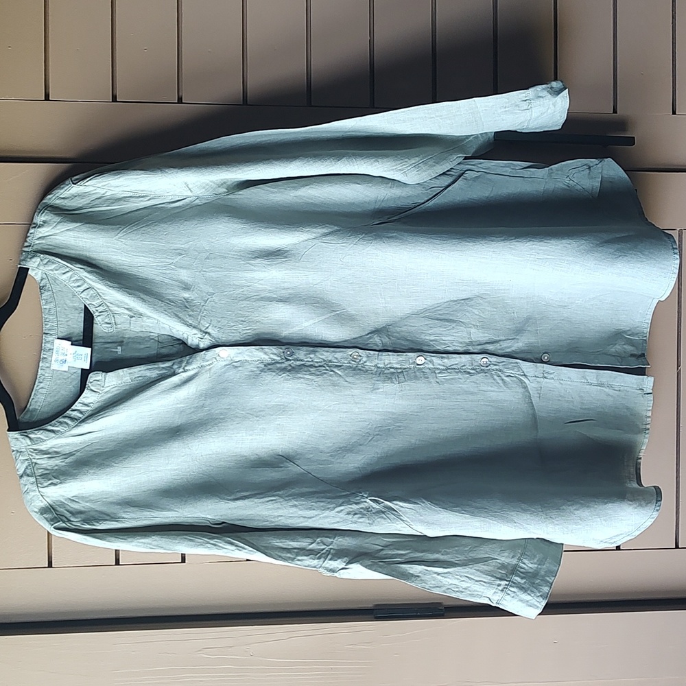 Sigrid Olsen Linen Tunic Top Xl - image 1